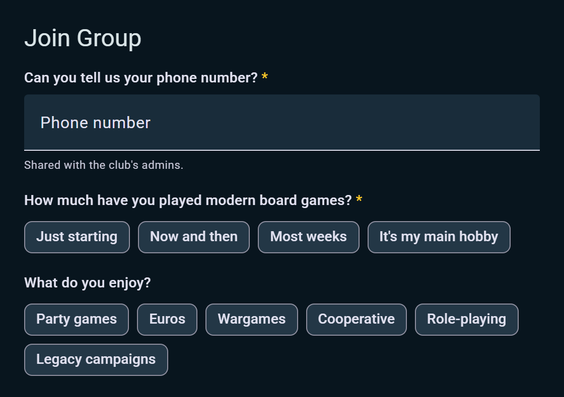 Unlimited Form Questions